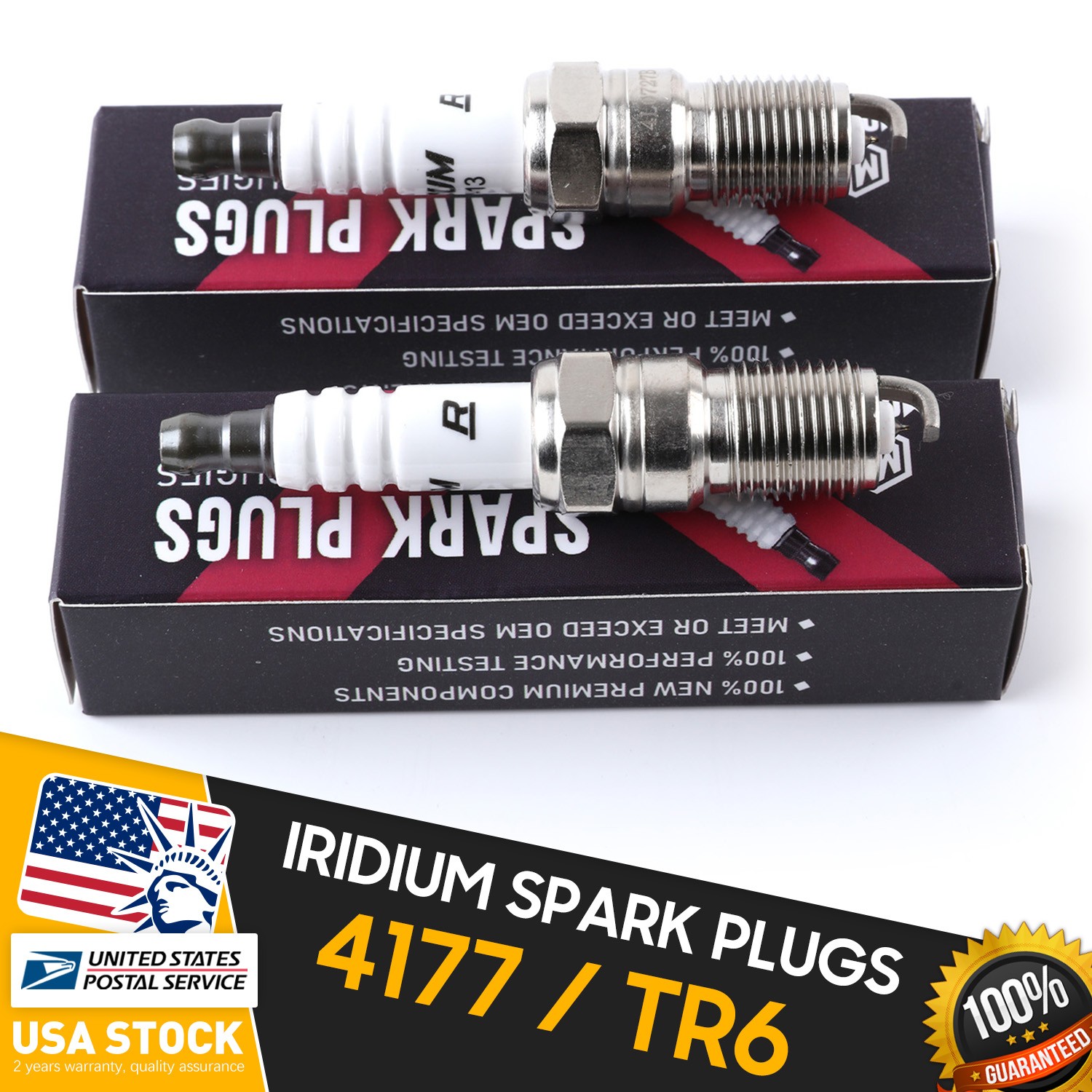 2Pcs Premium OEM Replacement For NGK 4177 TR6 Iridium  Spark Plugs US STOCK