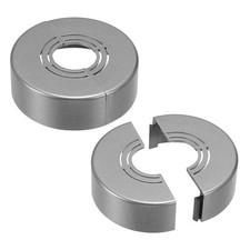 2Pcs 1" Thicken Wall Split Flange Escutcheon Plate Cover 0.8/1/1.3 inch, Grey