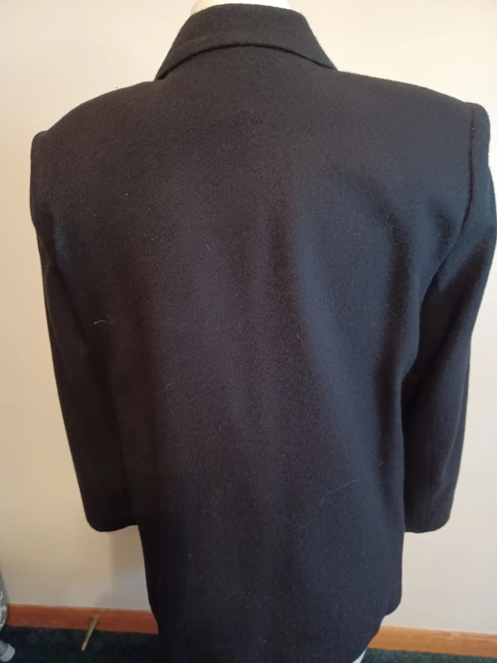 Sag Harbor Woman’s Blazer Jacket Size 8 Petite 100% Pure Wool Black - Image 3 of 4