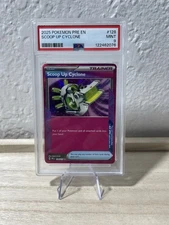PSA Flow Line Flaw Right Crner - 2025 Pokemon Pre EN Scoop Up Cyclone #128 PSA 9