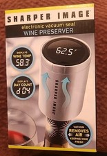 Wine Preserver by Sharper Image Vacuum Seal Temp Day Count Digital