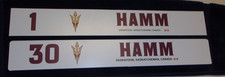 ARIZONA STATE Chase Hamm #1 + #30 locker room nameplates 2024-25 hockey seasons