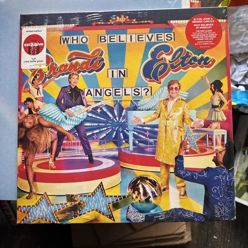 Elton John & Brandi Carlile Who Believes In Angels COKE BOTTLE GREEN LP Vinyl