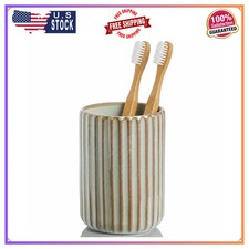 Green Ceramic Toothbrush Holder Cup