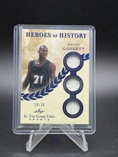 2025 Leaf In The Game 24/35 Kevin Garnett Game Used Jersey Heroes Of History