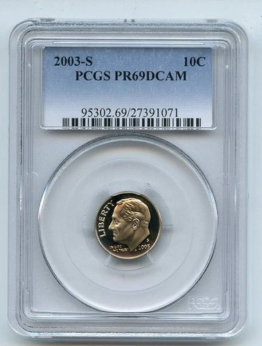 2003-S Roosevelt Dime Proof — photo from the most recent tracked eBay sale