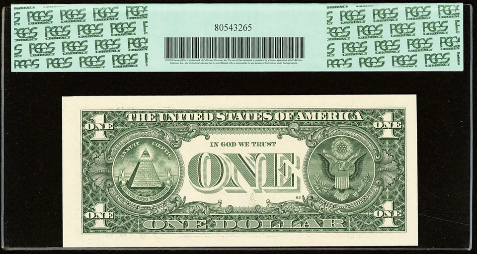 7 of Kind NEAR SOLID # 88888880 Consecutive Fancy Binary serial # PCGS 65 PPQ $1 - Image 3 of 3