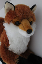 Aurora World Lying Stuffed Plush Red Fox Animal Toy Realistic