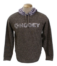 Hooey Men's M Gray Lock Up Hoodie Hooded Sweatshirt French Terry Interior