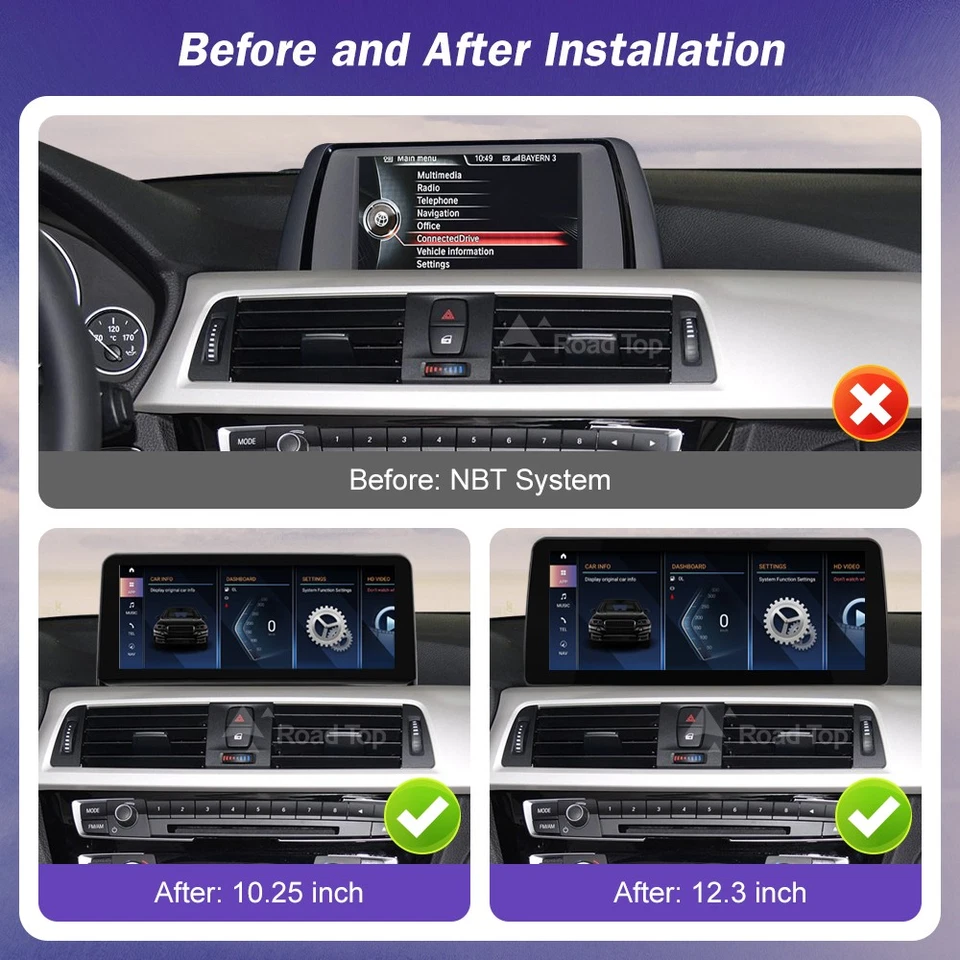 Wireless Carplay Android 13 Touch Screen Multimedia For BMW F30 F31 F32 F33 F80 - Image 4 of 4