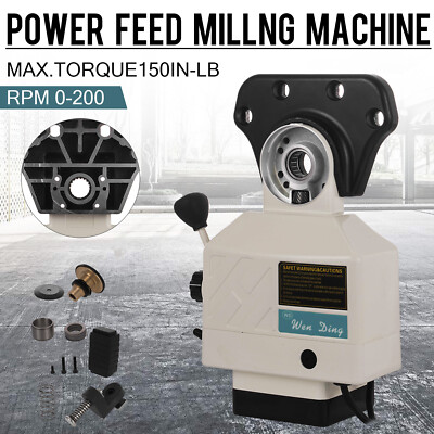 Power Feed X-Axis 150 Lbs Torque for Bridgeport Type Milling Machines 0-200 RPM