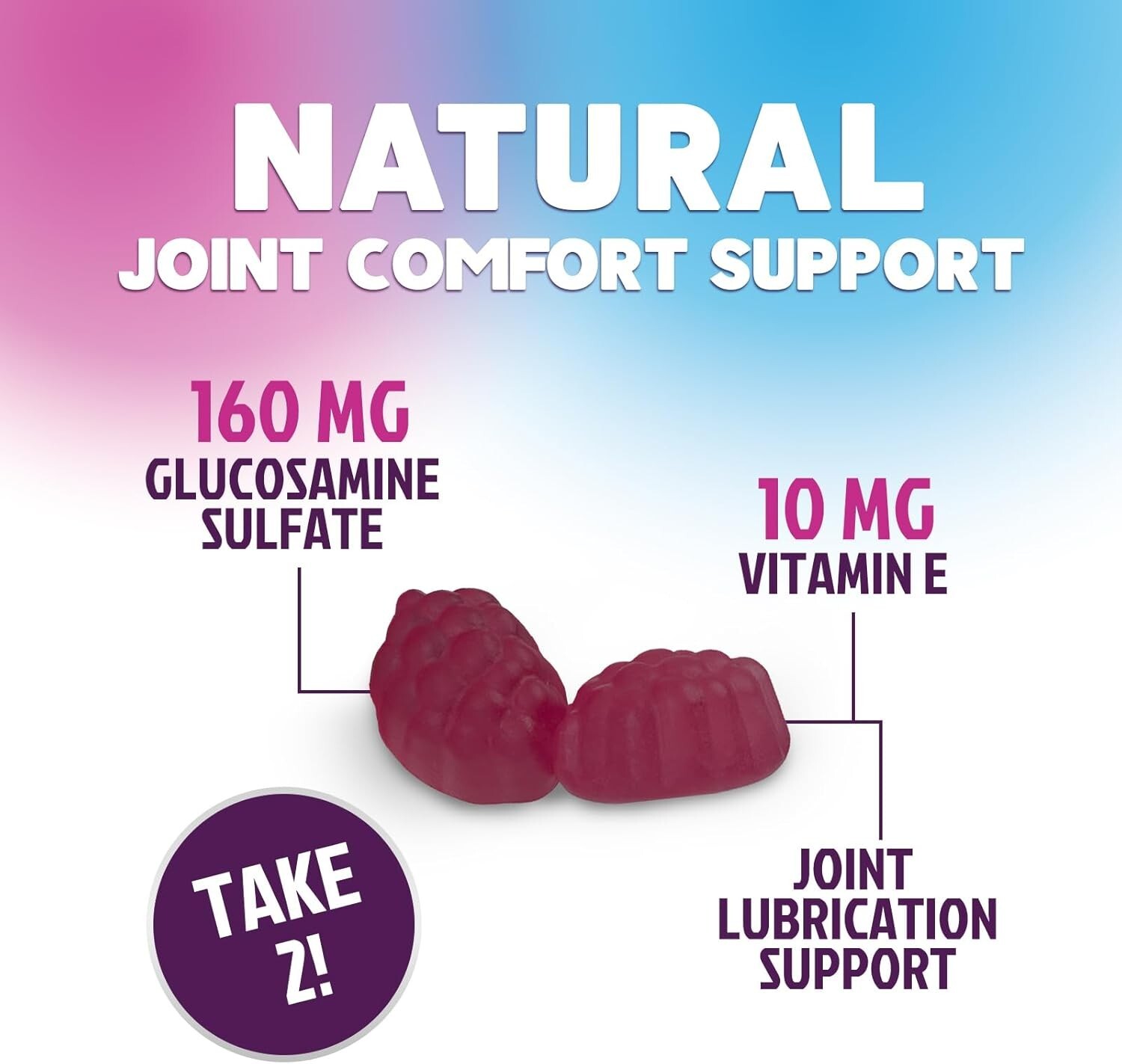 Joint Support Gummies Glucosamine Plus Vitamin E - Nature's Joint Health Support