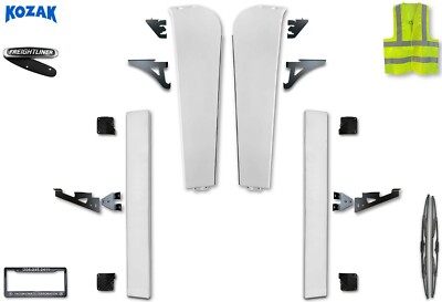 Top & Bottom Cabin Fairings w/Brackets Narrow Set Freightliner Cascadia 08-17