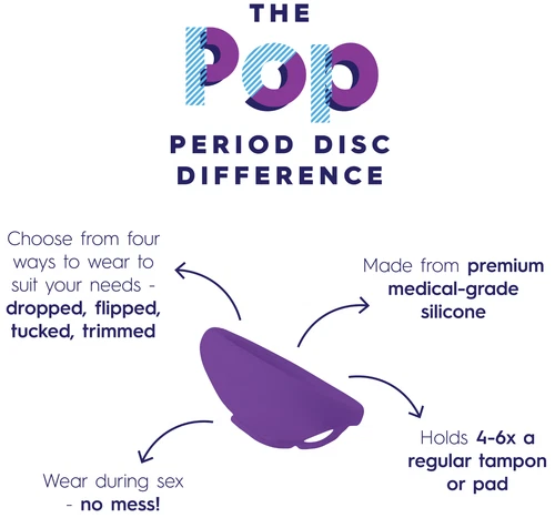 Pop Reusable Menstrual Disc | Capacity of 4 - 6 Super Tampons