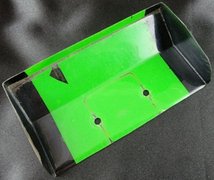 Team Associated RC-10 Rear Wing Painted Black Green RC Car Part Vintage