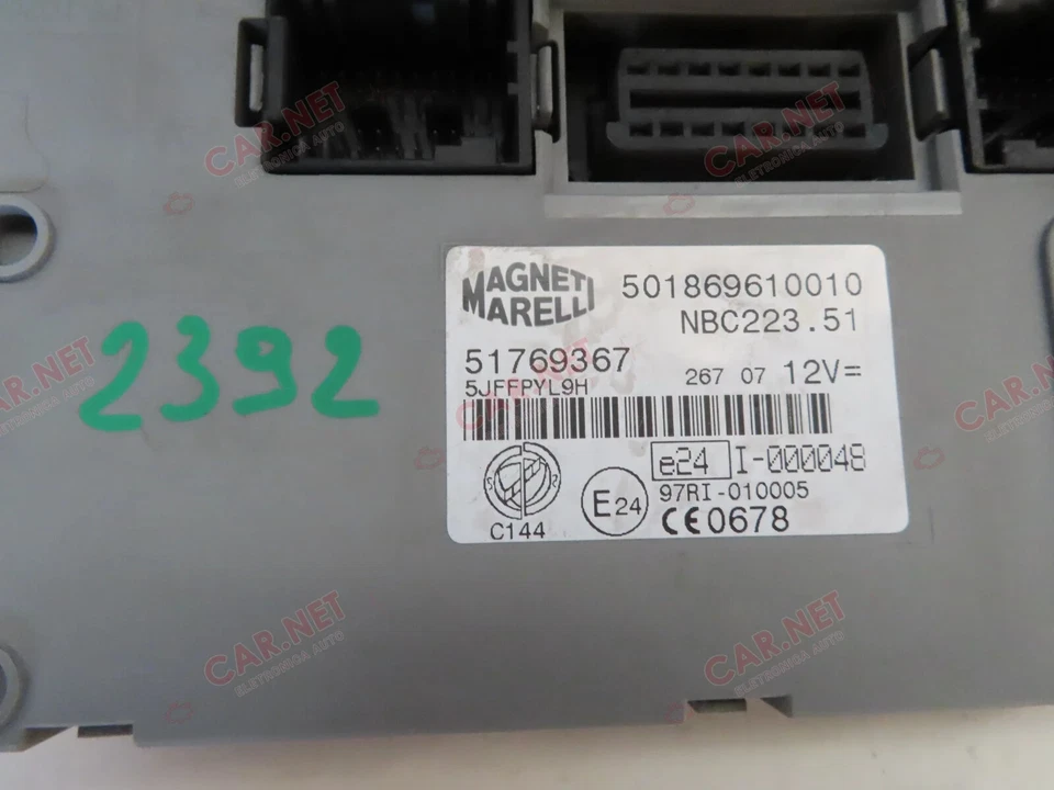 51769367 CENTRALINA BODY COMPUTER FIAT DOBLO 223 MARELLI 501869610010 NBC223.51 - Immagine 2 di 4