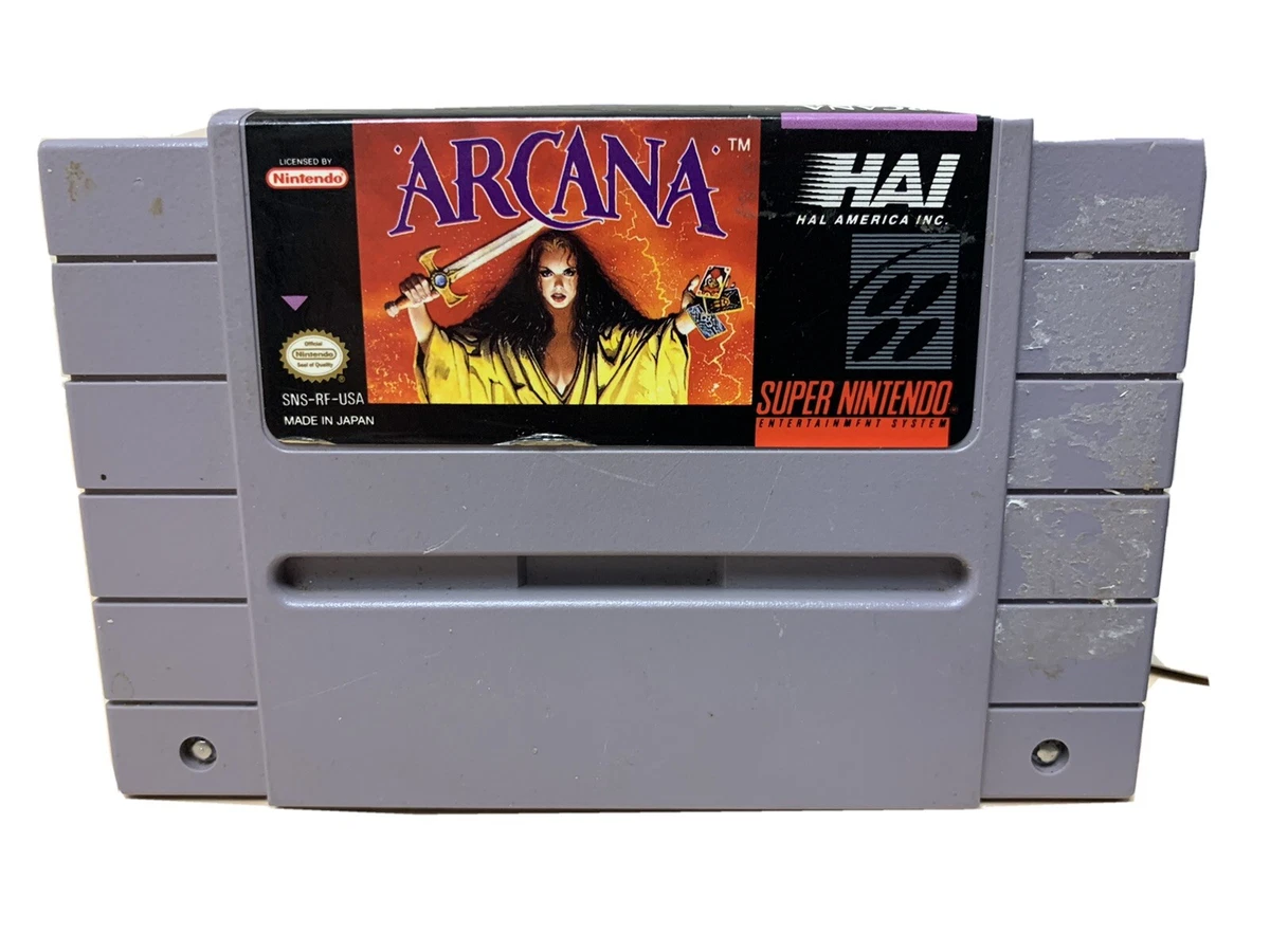 Arcana Sur Super Nintendo (SNES) – Version US – Cartouche + Boîte