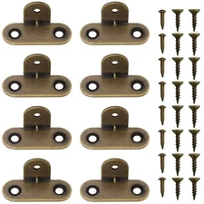 8PCS 90 Degree Copper Corner Code Metal Corner Brackets Furniture Corner Prot...