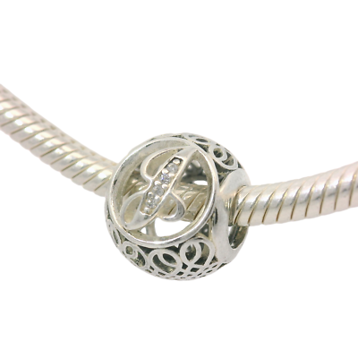 Genuine PANDORA 791854CZ Women's Vintage J Charm Only UK