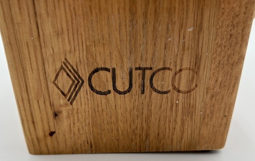 CUTCO Wood Knife Block 10-Slot Made In USA VGUC - Picture 2 of 7