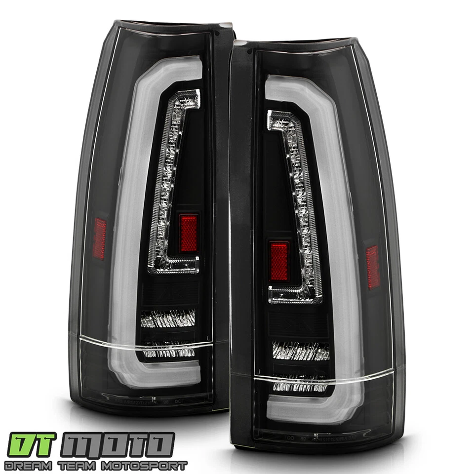 For 1988-1998 Chevy/GMC C10 C/K 1500 2500 3500 Black Full LED Tail Lights Lamps - Image 3 of 4