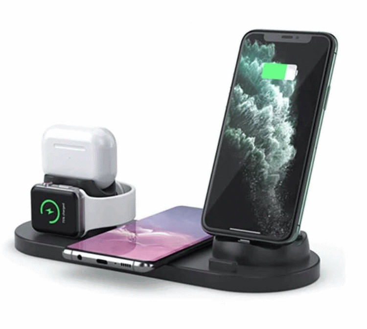Charger 15W Wireless 3 Plugs Dock Station Phone Watch Headphones