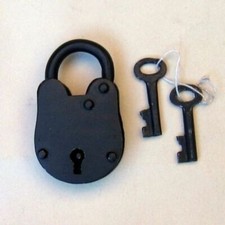 ANTIQUE LOCK OLD STYLE WITH KEYS 2.75H - PADL...