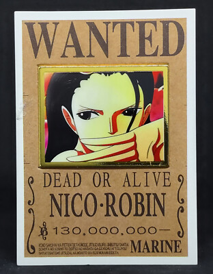 One Piece Wanted Poster Dead or Alive Nico Robin Metal Plate
