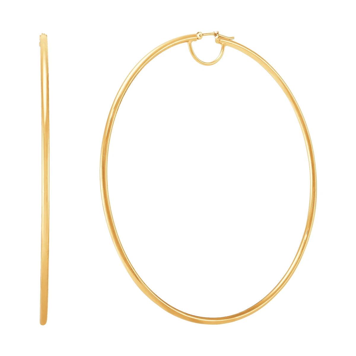 80mm 14k gold hoop cheap earrings