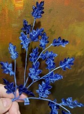 vintage millinery fern velvet leaves hand wrapped royal 1 spray Japan