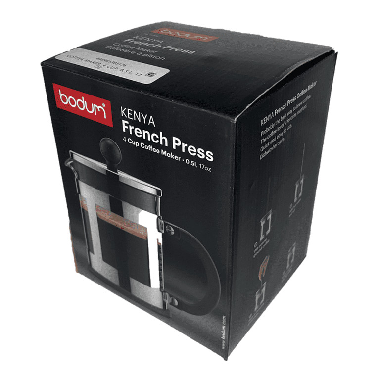 Stylish French Press Coffee Maker Stainless Steel Flavorful Brew 17 Oz