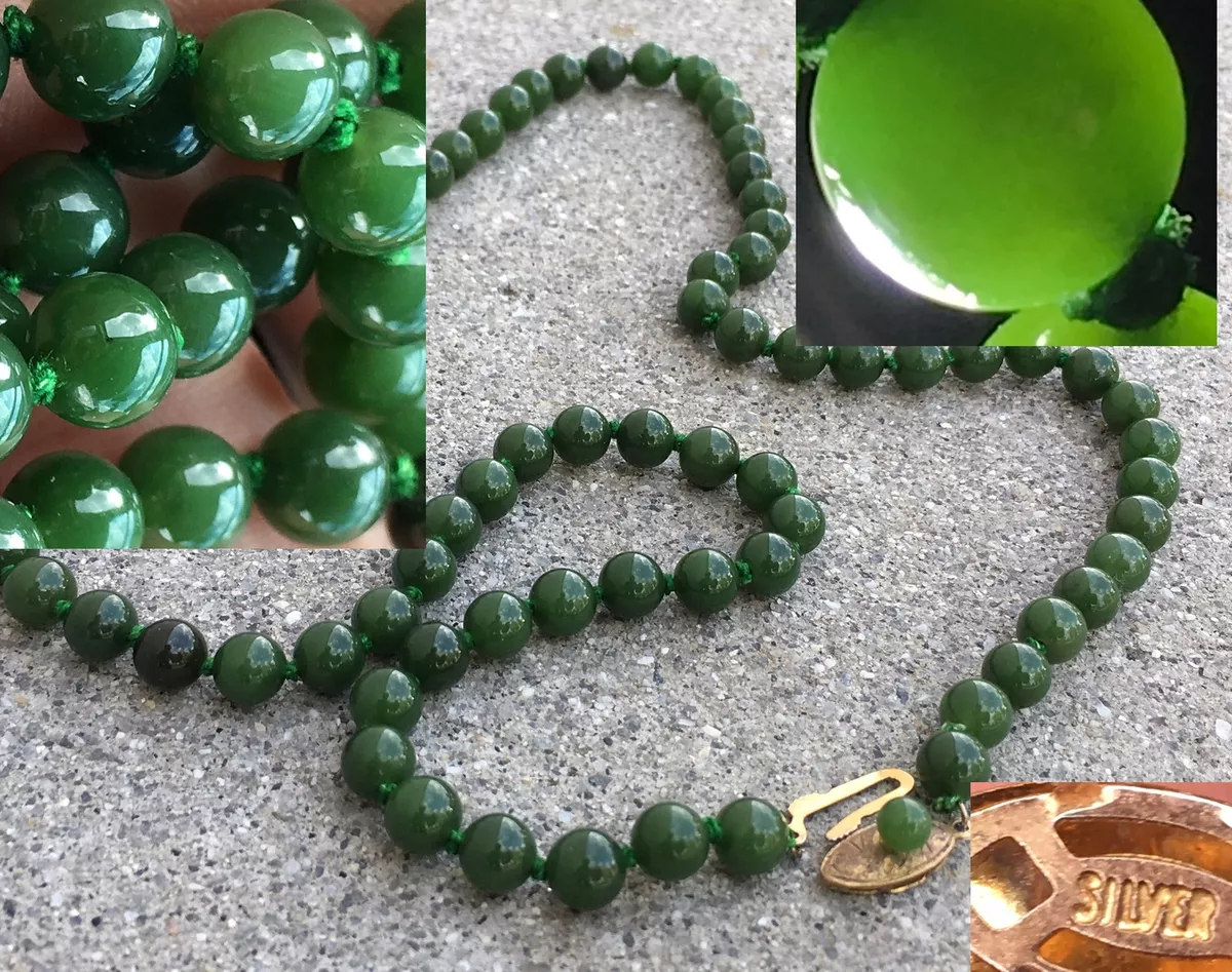 Vintage Or Antique Chinese Fine Natural Green Nephrite Jade