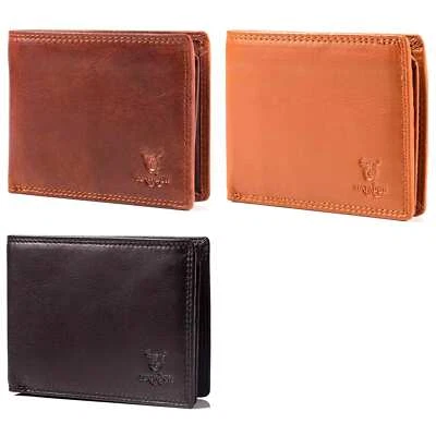 MATADOR Herren Echt Leder Portemonnaie Brieftasche Herrenbörse RFID TüV 3 Farben
