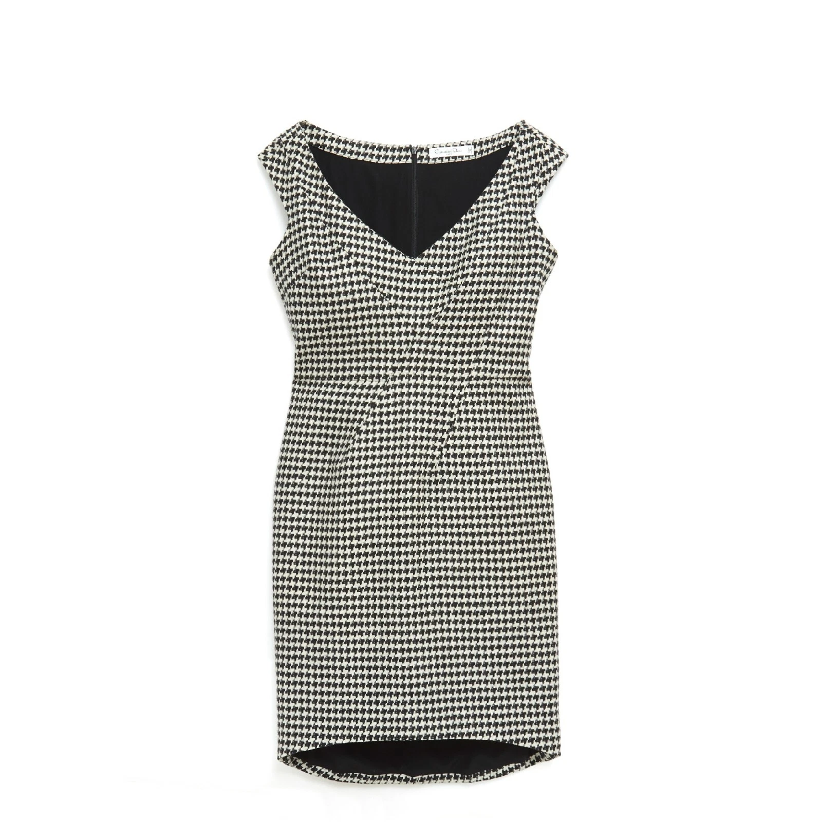 Christian Dior by Raf Simons FW13 Robe FR42 Black White Wool Dress US12