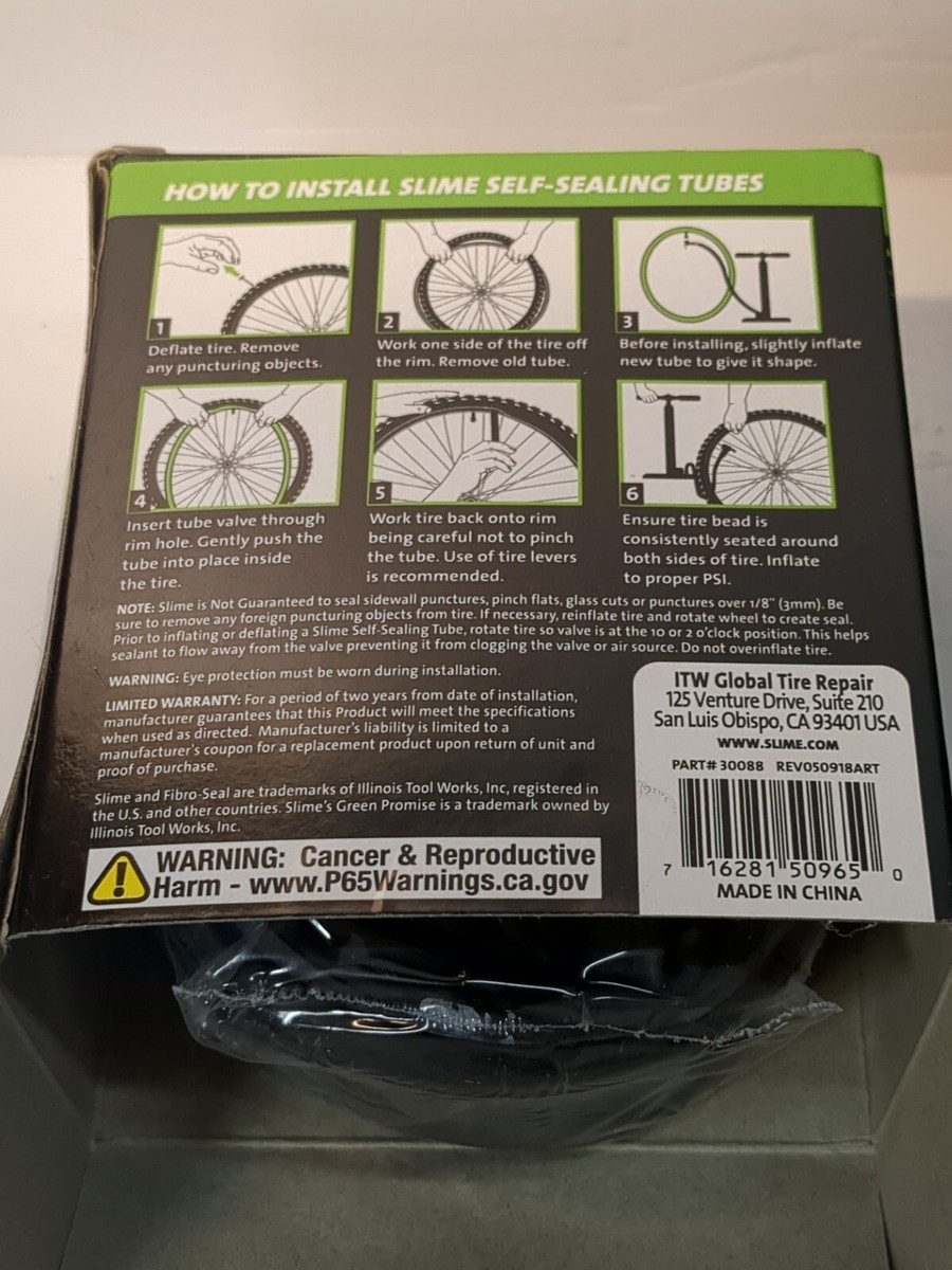 Set of 2 Slime Self Sealing Tube Bicycle 27.5 x 2.0-2.40 Schrader