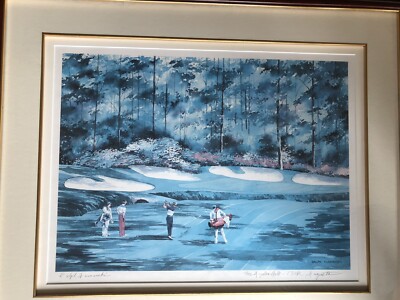 Ralph Furmanski The Azalea 13th Hole Augusta Signed Framed Art