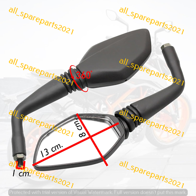 Right Left Mirror Set Fit For KTM Duke 125/250/ 200/390, KTM RC