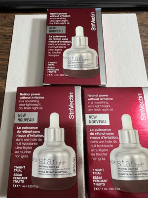 Lot of 3 StriVectin STAR LIGHT Retinol Power without Irritation 7 Night Trial