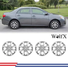 Set of 4 Hubcaps 15 inch Snap On ABS Wheel Covers for 2009-2019 Toyota Corolla