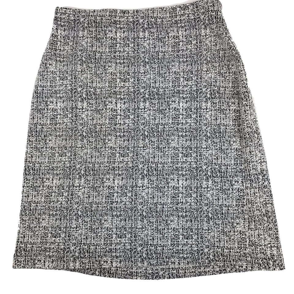 Falda Mujer Colección Andria Lieu Mediana Gris Carbón Blanco Texturizado Plisado  Foto 2 de 4