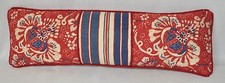 Pillow made w Ralph Lauren Villa Martine Red, White Blue Floral Stripe 22x7