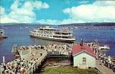 Vintage Postcard, Mount Washington, Boat-O-Rama, Ship, Weirs Beach, N.H., unused