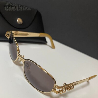Jean Paul Gaultier Sunglasses Spring Frame GOLD Fashion