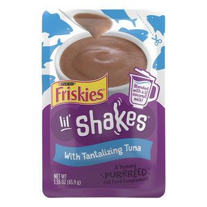 Purina Friskies Lil' Shakes Tantalizing Tuna Wet Cat Food, Coconut Milk, 1.55 oz
