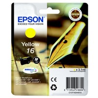 Epson C13T16244012 16 Tintenpatrone Gelb, 165 Seiten 3.1Ml FüR Epson Wf 2010