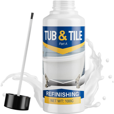 Tub and Tile Paint, 3.5 Oz Tub Paint for Bathtub, 1-Part Bathtub Touch up Paint