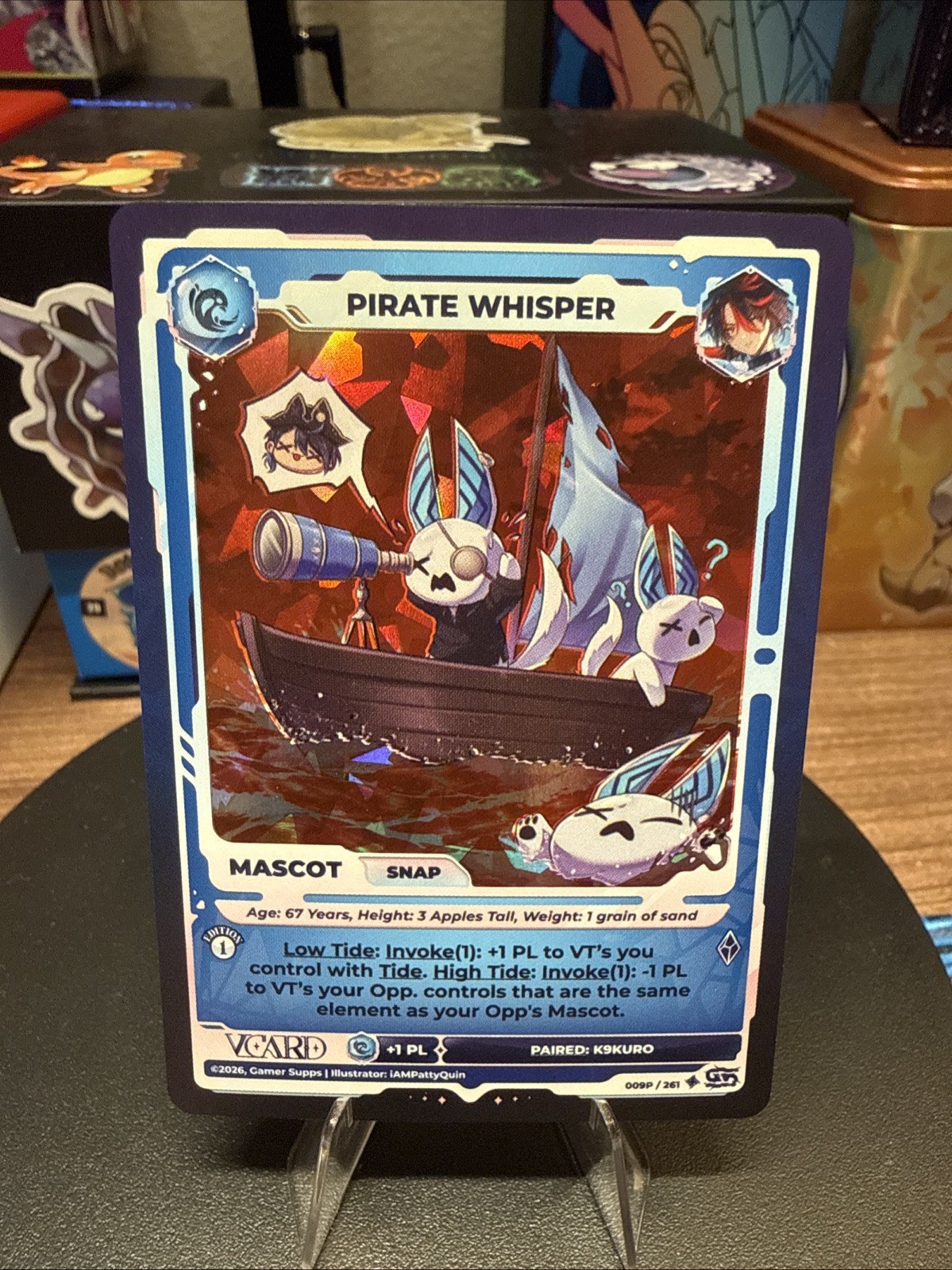 Gamersupps VCard Fractured Paradox 1stEdition Paradox Rare Mascot Pirate Whisper