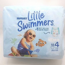 Huggies Little Swimmers Disposable Swim Diapers, SIZE 4 24-34 Lbs 18 Ct.