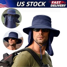 Wide Brim Sun Hat UV Protection Bucket Cap For Hiking Camping Fishing Safari Men