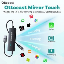 Wireless CarPlay Adapter for iPhone Android MirrorLink 4K HD Casting 27W Charge
